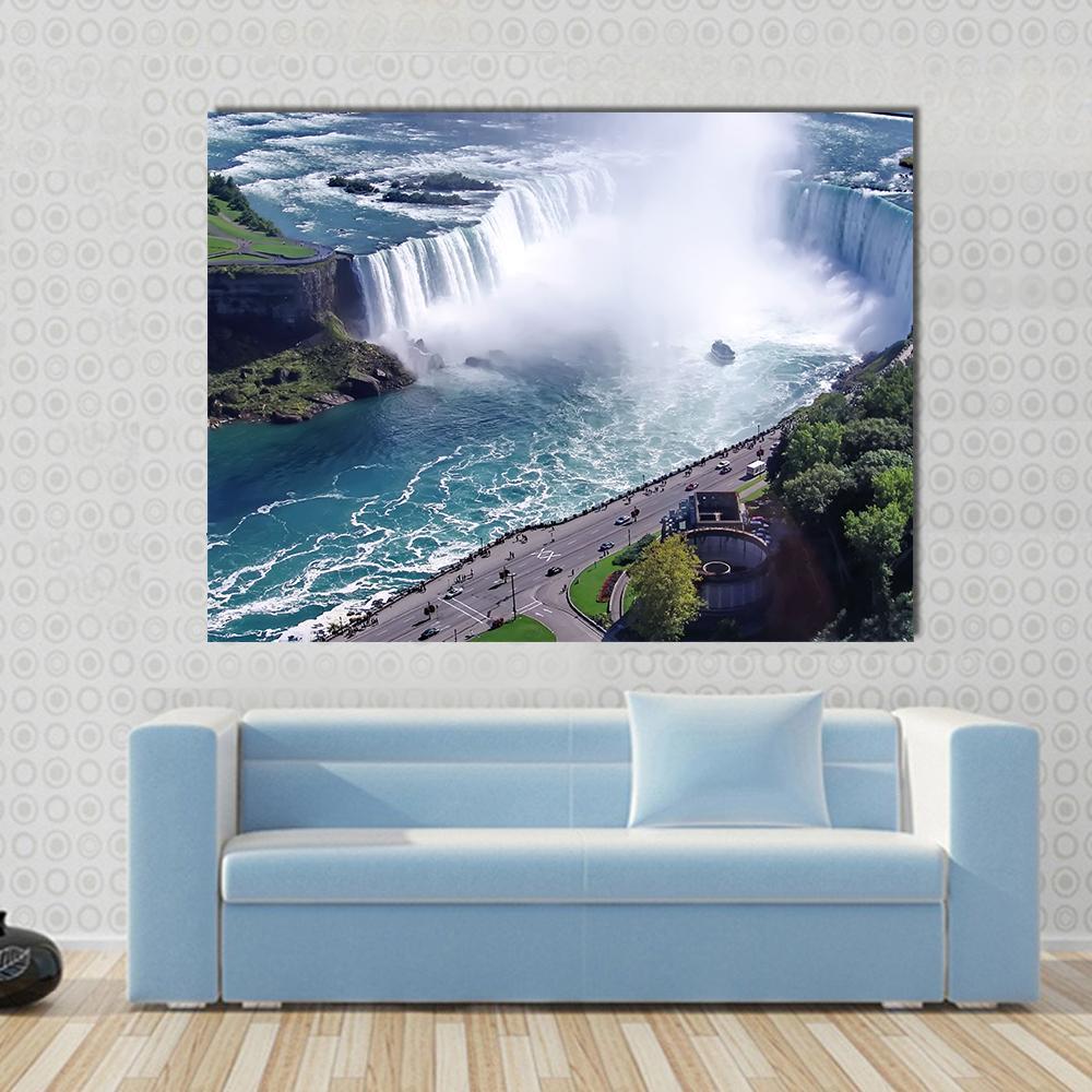 Niagara Falls In Ontario Canvas Wall Art-1 Piece-Gallery Wrap-48" x 32"-Tiaracle