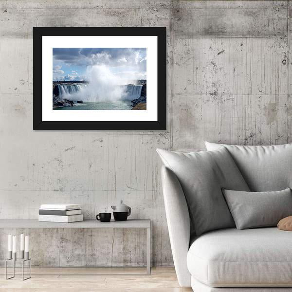 Niagara Falls From Canadian Bank Canvas Wall Art-3 Horizontal-Gallery Wrap-25" x 16"-Tiaracle