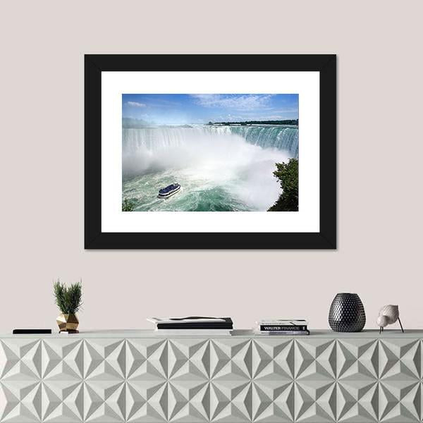 Niagara Falls From The Canadian Side Canvas Wall Art-1 Piece-Framed Print-20" x 16"-Tiaracle