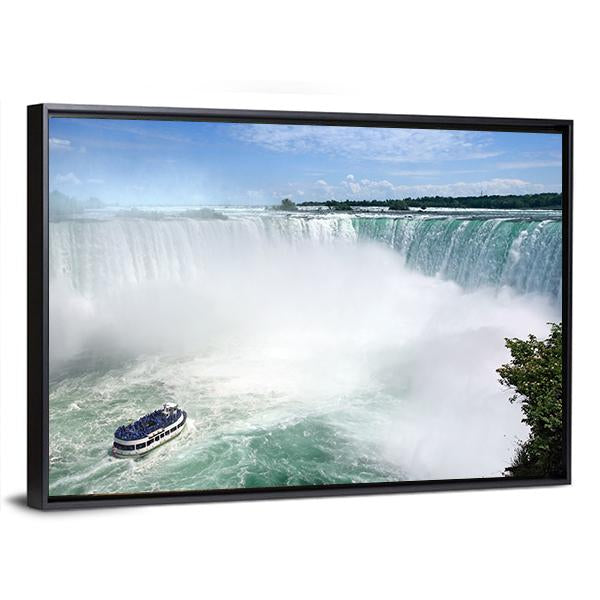 Niagara Falls From The Canadian Side Canvas Wall Art-3 Horizontal-Gallery Wrap-25" x 16"-Tiaracle