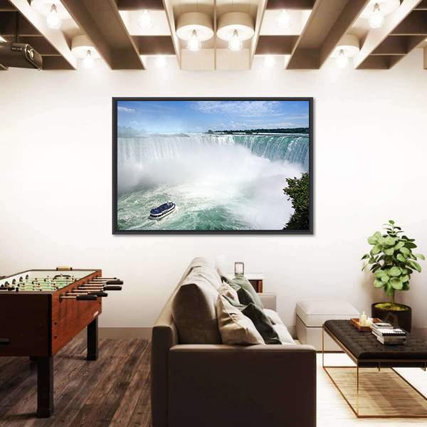 Niagara Falls From The Canadian Side Canvas Wall Art-3 Horizontal-Gallery Wrap-25" x 16"-Tiaracle