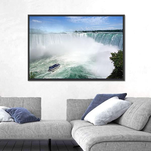 Niagara Falls From The Canadian Side Canvas Wall Art-3 Horizontal-Gallery Wrap-25" x 16"-Tiaracle