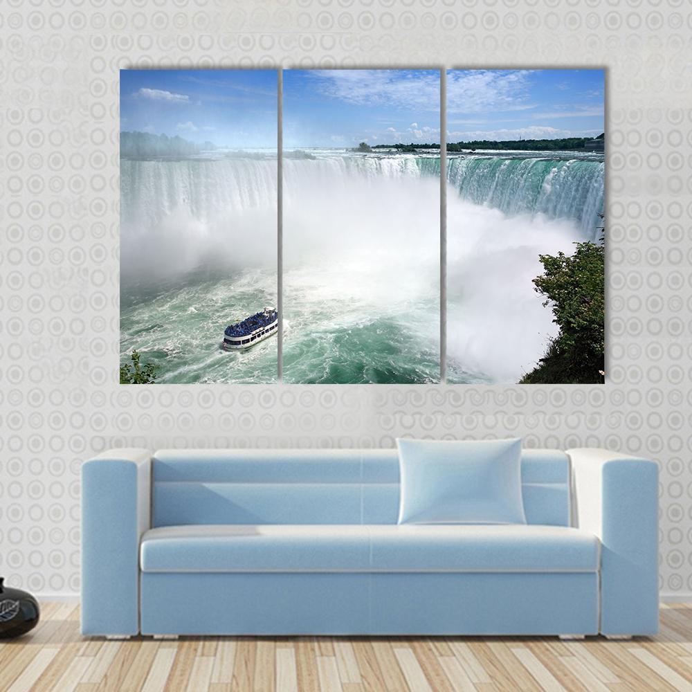 Niagara Falls From The Canadian Side Canvas Wall Art-3 Horizontal-Gallery Wrap-37" x 24"-Tiaracle