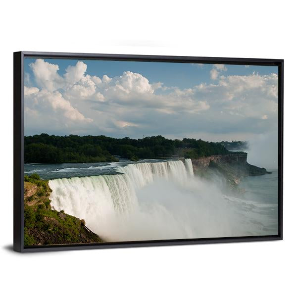 Niagara Falls From US Side Canvas Wall Art-3 Horizontal-Gallery Wrap-25" x 16"-Tiaracle