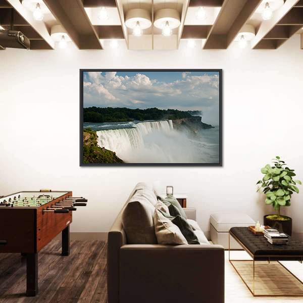 Niagara Falls From US Side Canvas Wall Art-3 Horizontal-Gallery Wrap-25" x 16"-Tiaracle