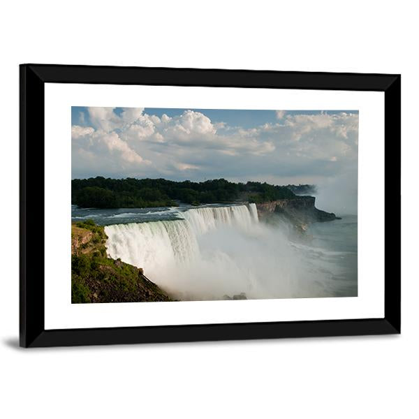 Niagara Falls From US Side Canvas Wall Art-3 Horizontal-Gallery Wrap-25" x 16"-Tiaracle