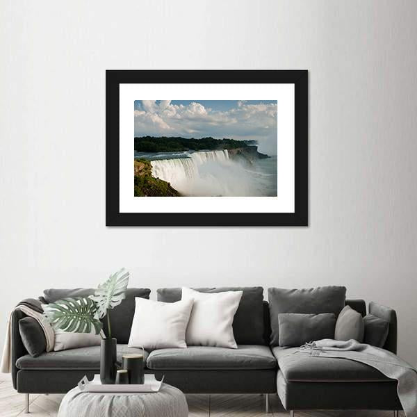 Niagara Falls From US Side Canvas Wall Art-3 Horizontal-Gallery Wrap-25" x 16"-Tiaracle