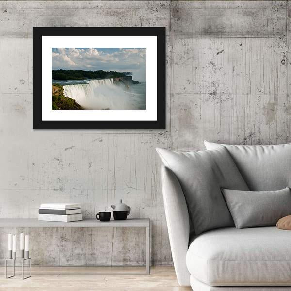 Niagara Falls From US Side Canvas Wall Art-3 Horizontal-Gallery Wrap-25" x 16"-Tiaracle