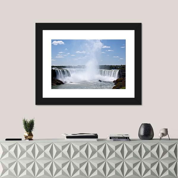 Niagara Falls Horseshoe Fall Canvas Wall Art-1 Piece-Framed Print-20" x 16"-Tiaracle