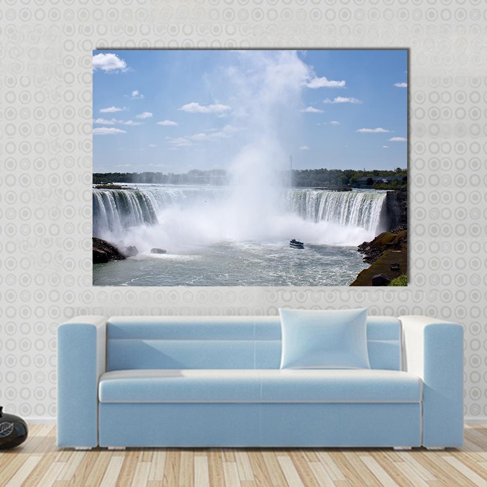 Niagara Falls Horseshoe Fall Canvas Wall Art-1 Piece-Gallery Wrap-48" x 32"-Tiaracle