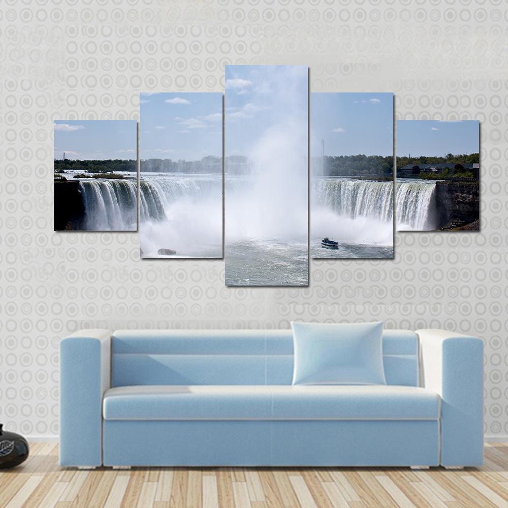 Niagara Falls Horseshoe Fall Canvas Wall Art-5 Star-Gallery Wrap-62" x 32"-Tiaracle