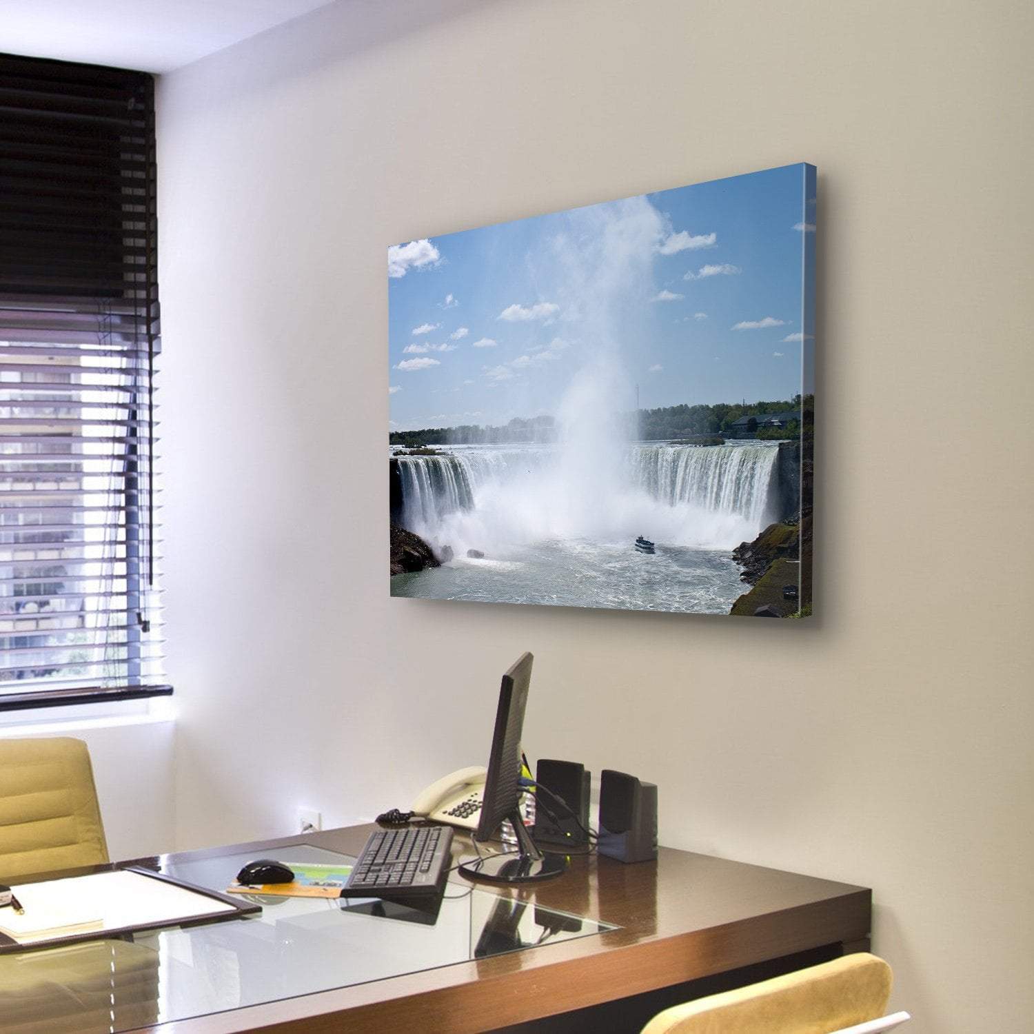 Niagara Falls Horseshoe Fall Canvas Wall Art-3 Horizontal-Gallery Wrap-25" x 16"-Tiaracle