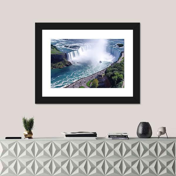 Niagara Falls In Ontario Canvas Wall Art-1 Piece-Framed Print-20" x 16"-Tiaracle