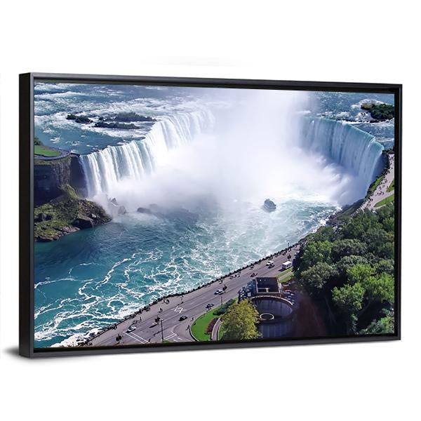 Niagara Falls In Ontario Canvas Wall Art-3 Horizontal-Gallery Wrap-25" x 16"-Tiaracle