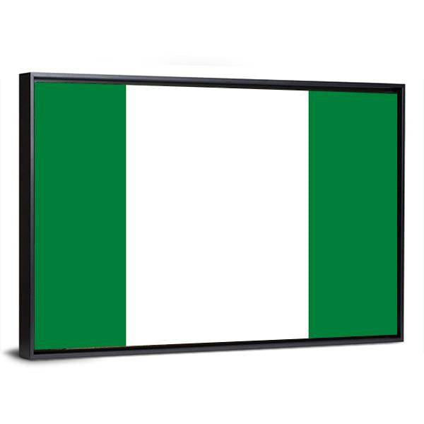 Nigeria Flag Canvas Wall Art-3 Horizontal-Gallery Wrap-25" x 16"-Tiaracle