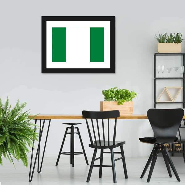 Nigeria Flag Canvas Wall Art-3 Horizontal-Gallery Wrap-25" x 16"-Tiaracle