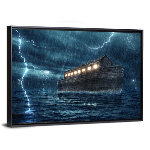 Noah's Ark Canvas Wall Art-3 Horizontal-Gallery Wrap-25" x 16"-Tiaracle