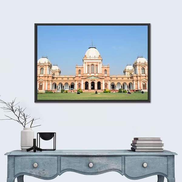 Noor Mahal Bahawalpur Canvas Wall Art-1 Piece-Floating Frame-24" x 16"-Tiaracle