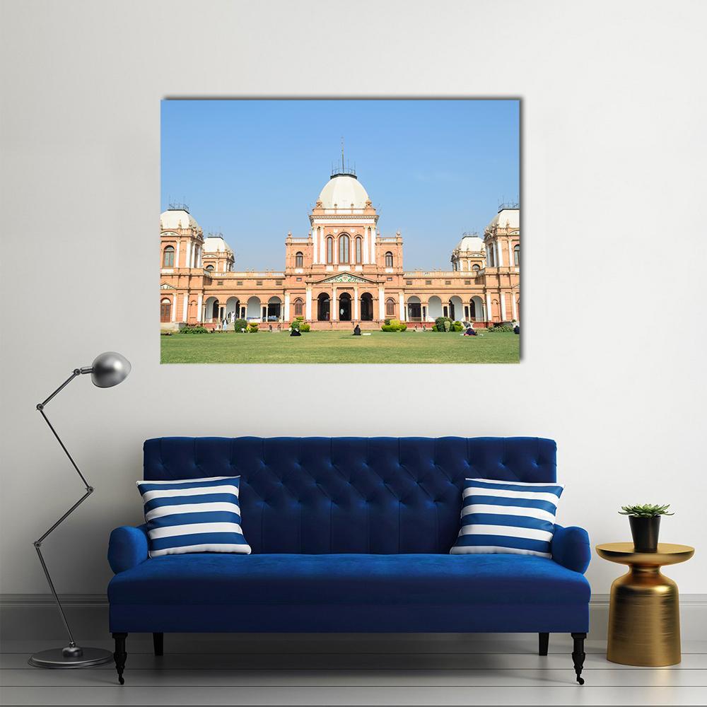 Noor Mahal Bahawalpur Canvas Wall Art-1 Piece-Gallery Wrap-48" x 32"-Tiaracle