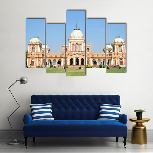 Noor Mahal Bahawalpur Canvas Wall Art-5 Pop-Gallery Wrap-47" x 32"-Tiaracle