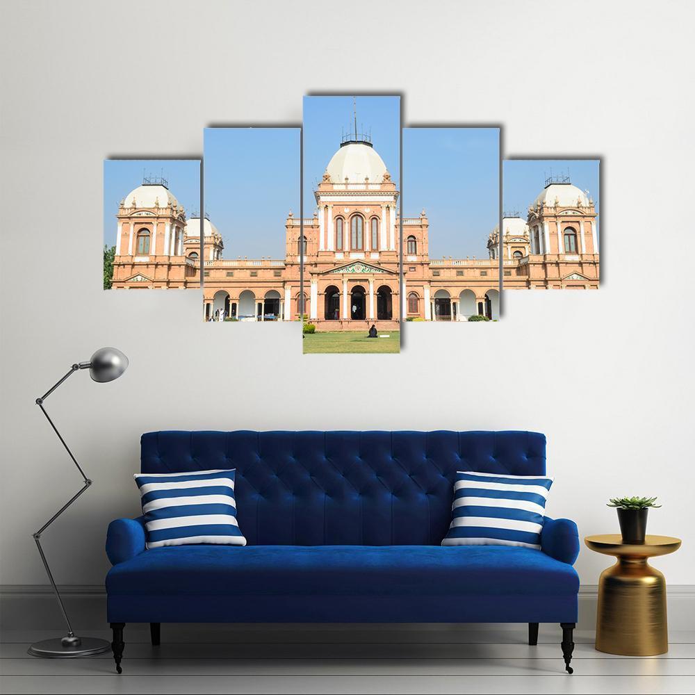 Noor Mahal Bahawalpur Canvas Wall Art-5 Star-Gallery Wrap-62" x 32"-Tiaracle