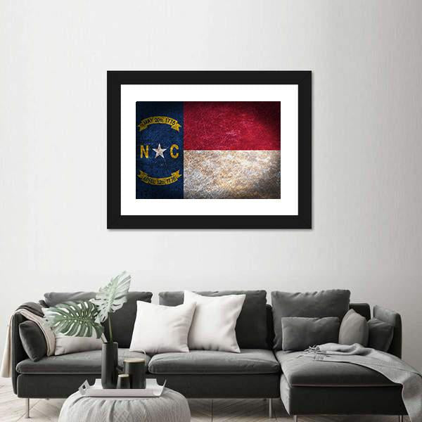 North Carolina Flag Canvas Wall Art-3 Horizontal-Gallery Wrap-25" x 16"-Tiaracle