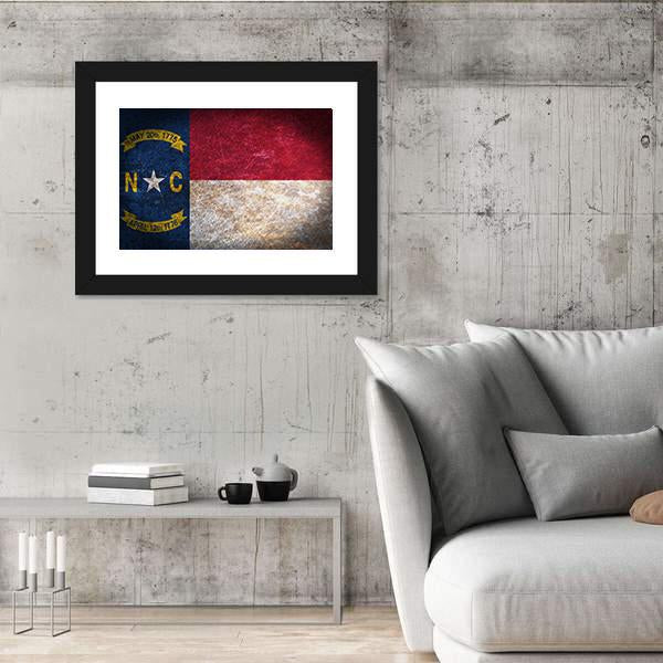 North Carolina Flag Canvas Wall Art-3 Horizontal-Gallery Wrap-25" x 16"-Tiaracle