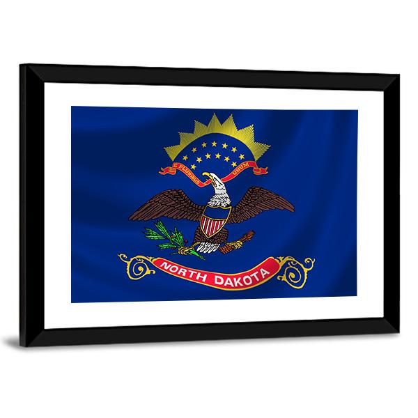 North Dakota Flag Canvas Wall Art-3 Horizontal-Gallery Wrap-25" x 16"-Tiaracle