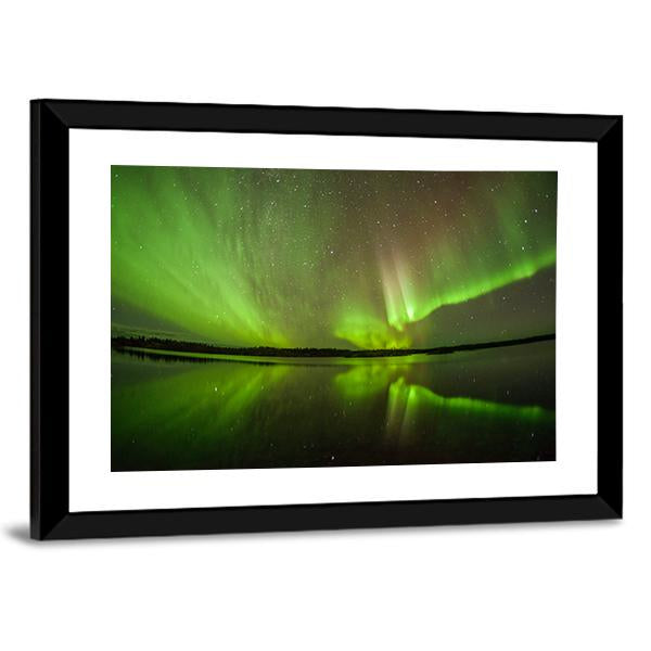 Northern Lights Aurora Borealis Canvas Wall Art-3 Horizontal-Gallery Wrap-25" x 16"-Tiaracle