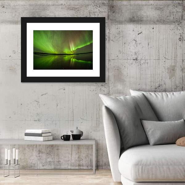 Northern Lights Aurora Borealis Canvas Wall Art-3 Horizontal-Gallery Wrap-25" x 16"-Tiaracle
