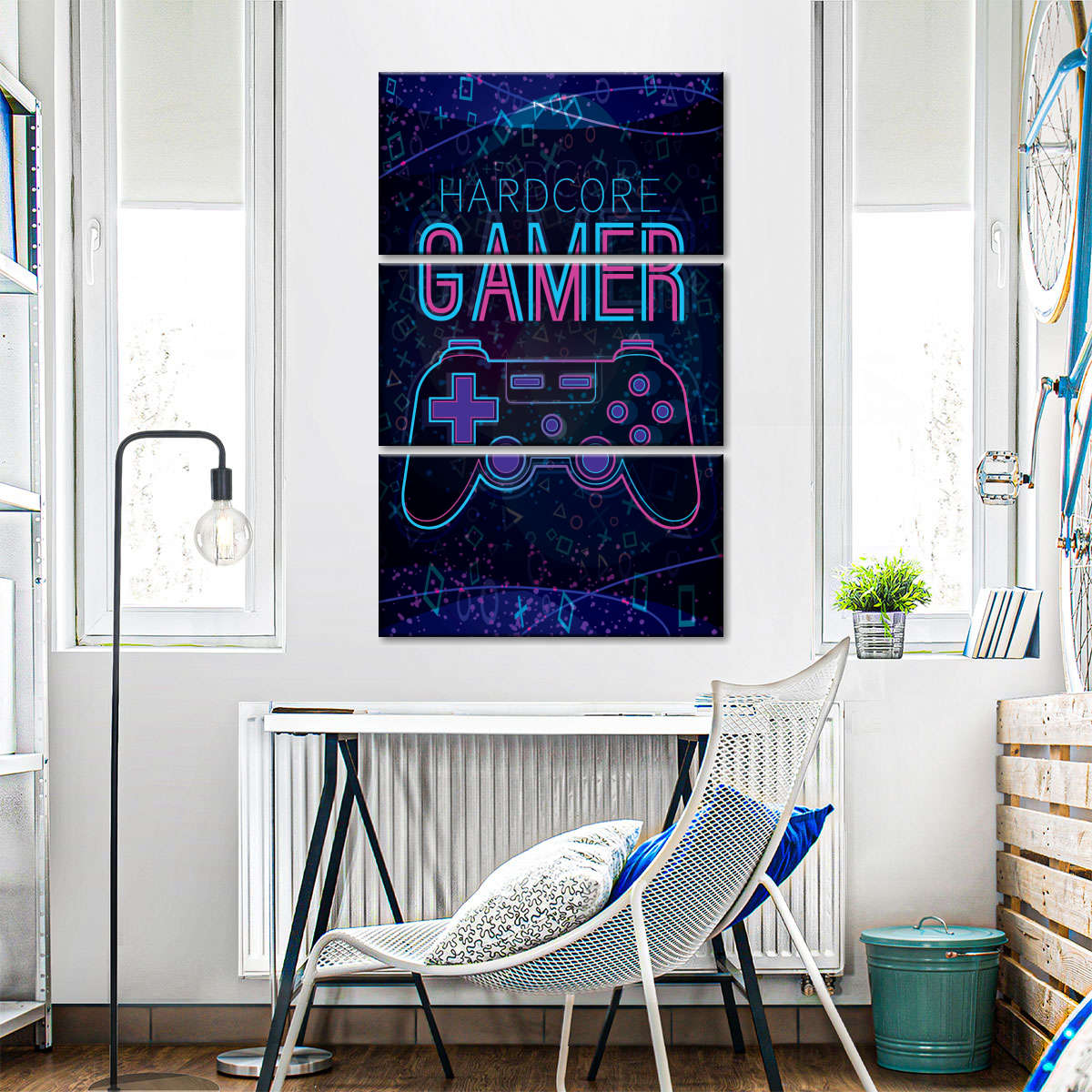 Hardcore Gamer Neon Zeichen Wandkunst