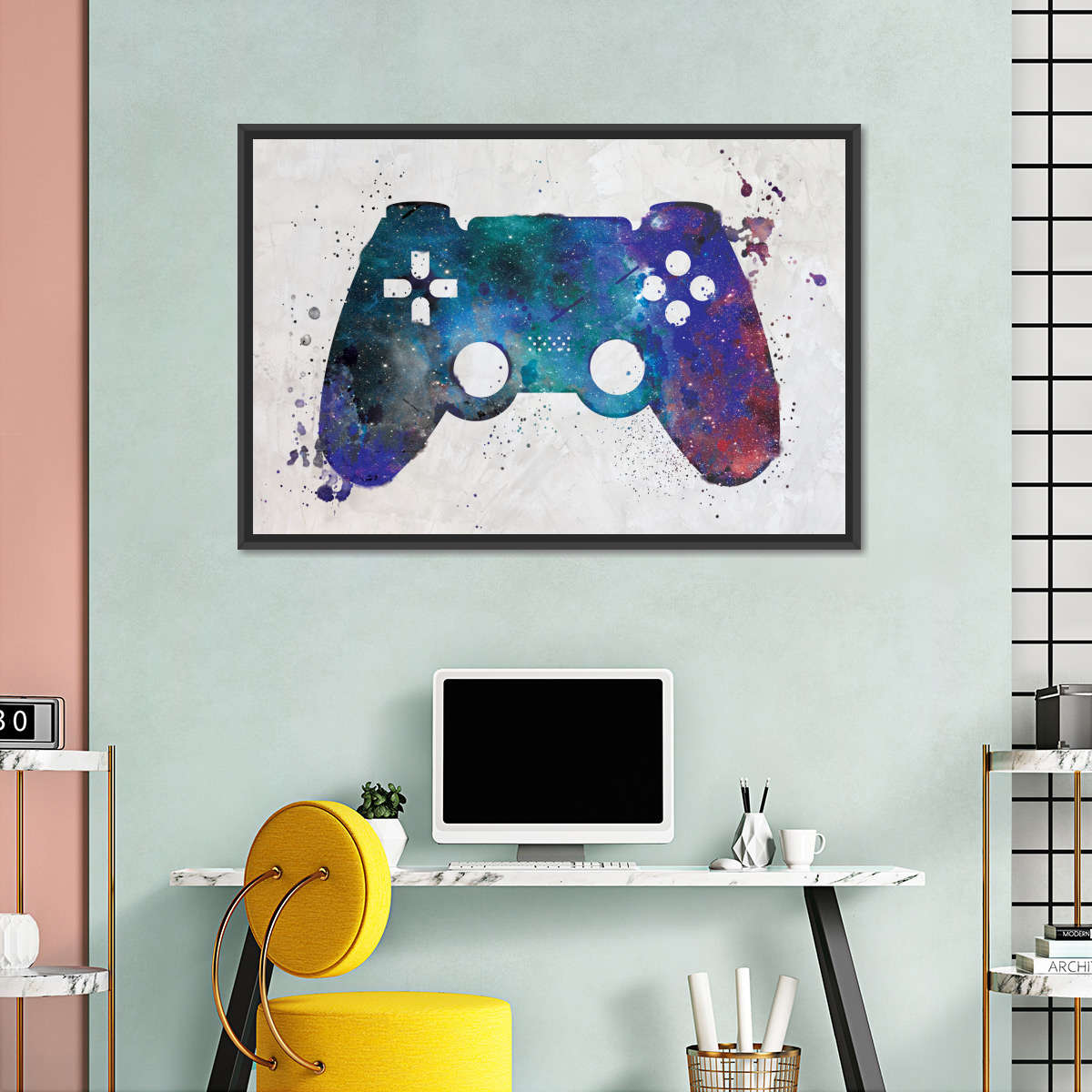 Galaxy Game Controller Wandkunst