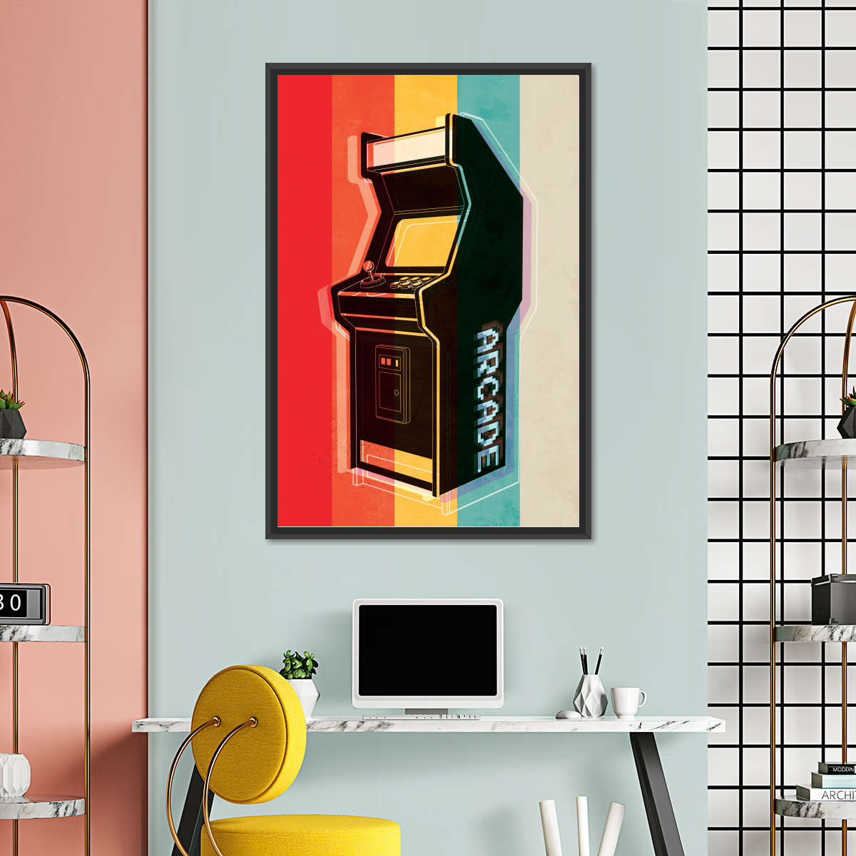 ریٹرو آرکیڈ وال آرٹ