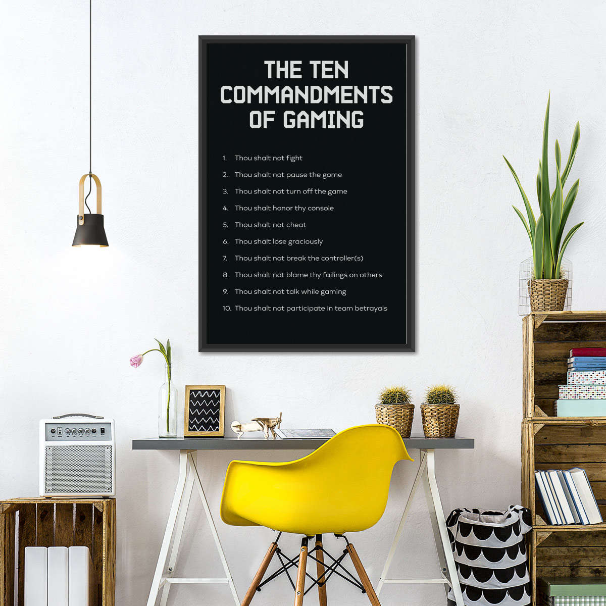 Gaming -Gebote Wandkunst