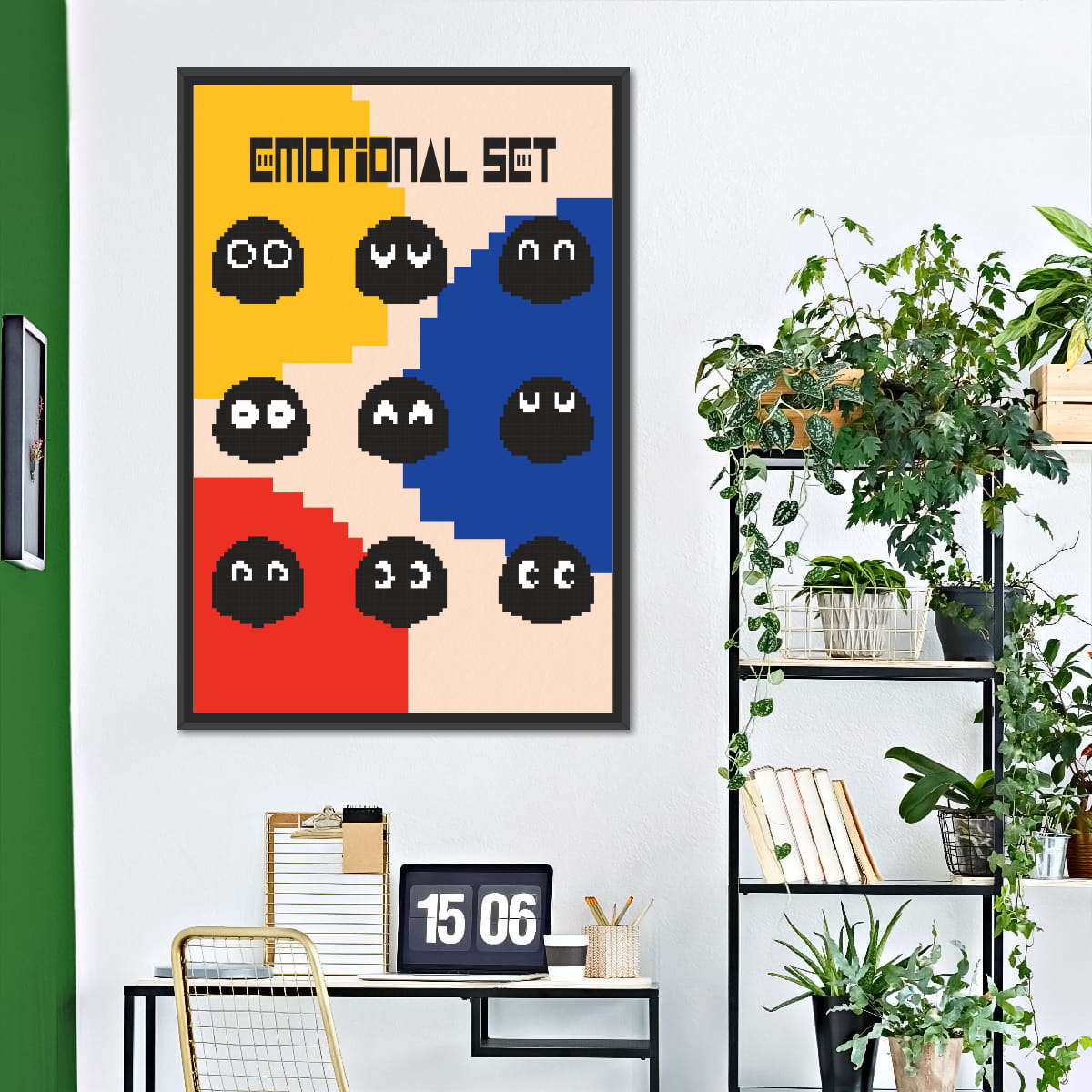 Pacman Ghosts Schwarze Wandkunst