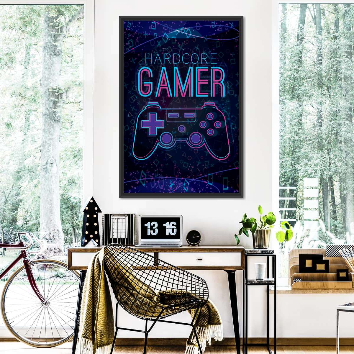 Hardcore Gamer Neon Zeichen Wandkunst