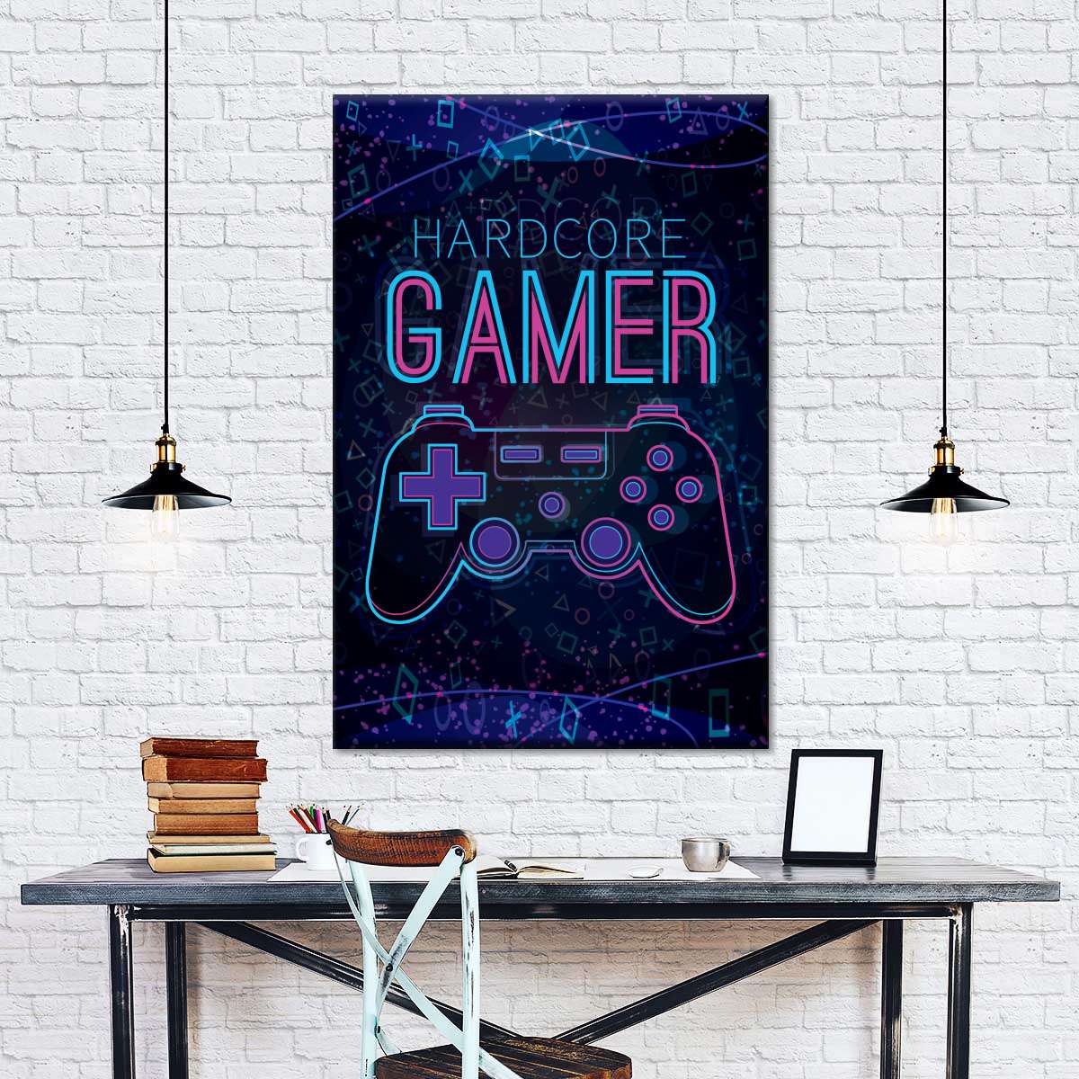 Hardcore Gamer Neon Zeichen Wandkunst