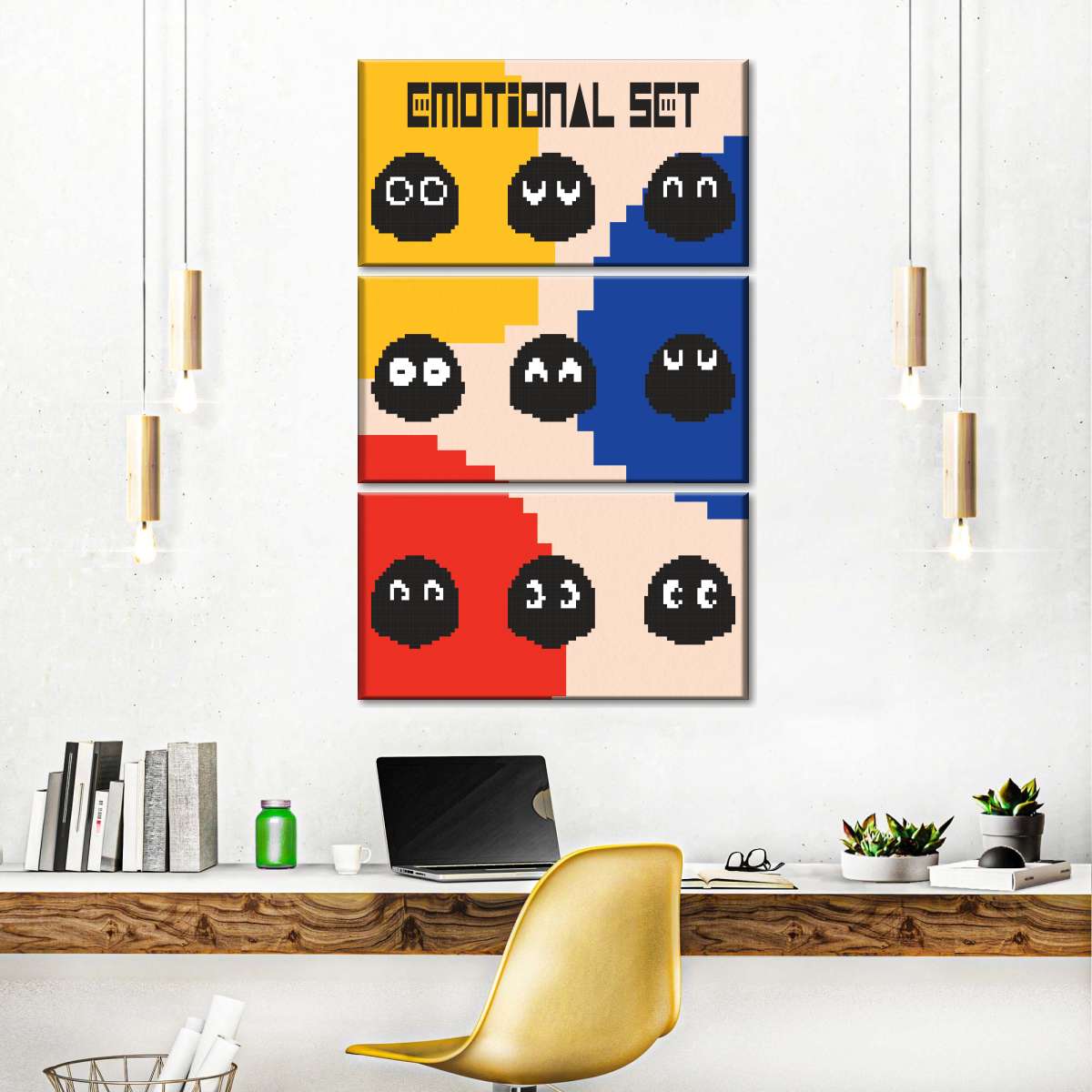 Pacman Ghosts Schwarze Wandkunst