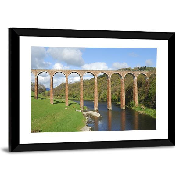 Old Bridge Over River Tweed Canvas Wall Art-3 Horizontal-Gallery Wrap-25" x 16"-Tiaracle
