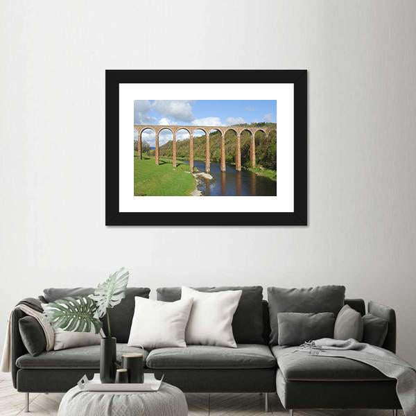 Old Bridge Over River Tweed Canvas Wall Art-3 Horizontal-Gallery Wrap-25" x 16"-Tiaracle