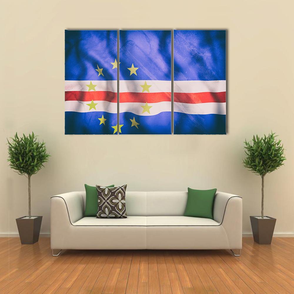 Cape Verde Flag Canvas Wall Art-3 Horizontal-Gallery Wrap-37" x 24"-Tiaracle