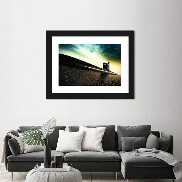 Old Submarine Canvas Wall Art-3 Horizontal-Gallery Wrap-25" x 16"-Tiaracle