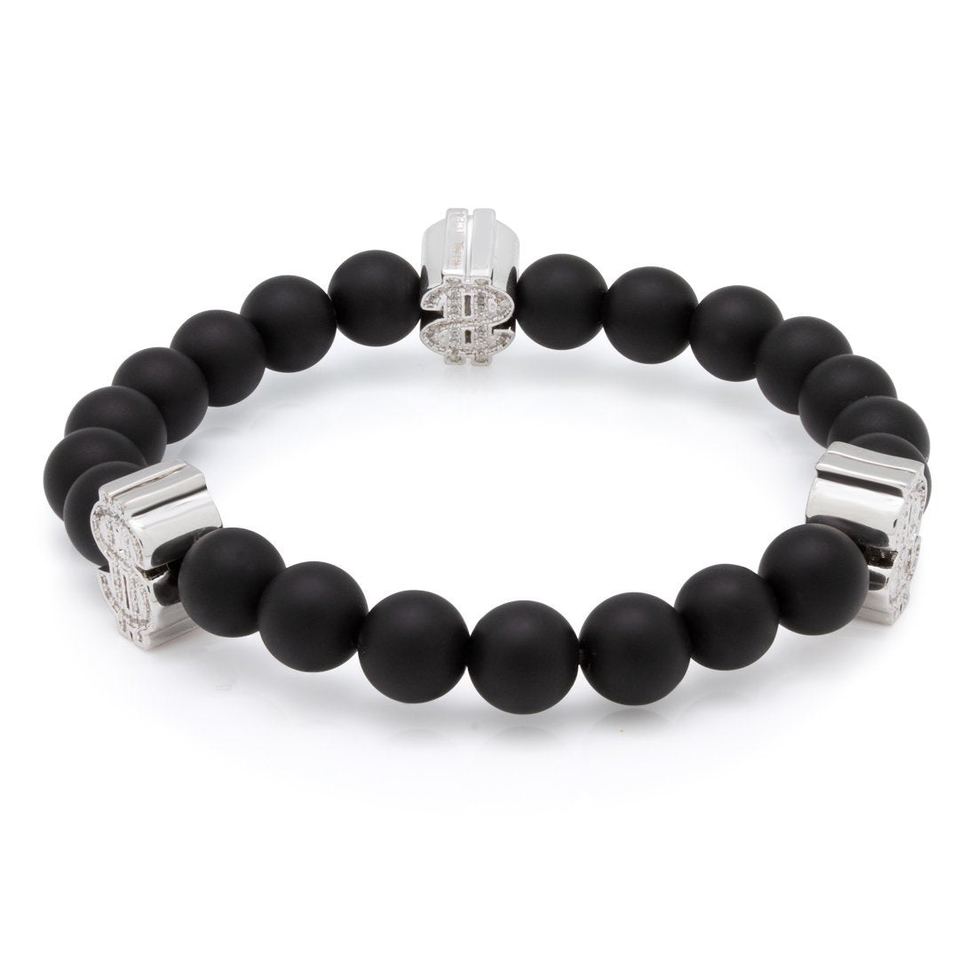 Onyx Matte Money Sign Bracelet