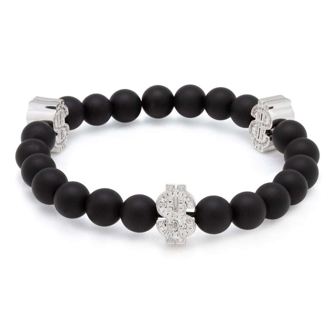 Onyx Matte Money Sign Bracelet