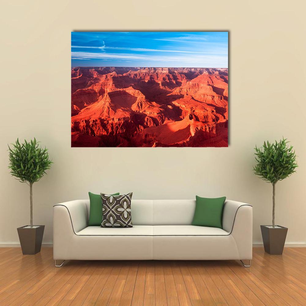 Orange Grand Canyon Canvas Wall Art-1 Piece-Gallery Wrap-48" x 32"-Tiaracle