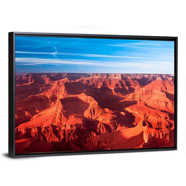 Orange Grand Canyon Canvas Wall Art-3 Horizontal-Gallery Wrap-25" x 16"-Tiaracle