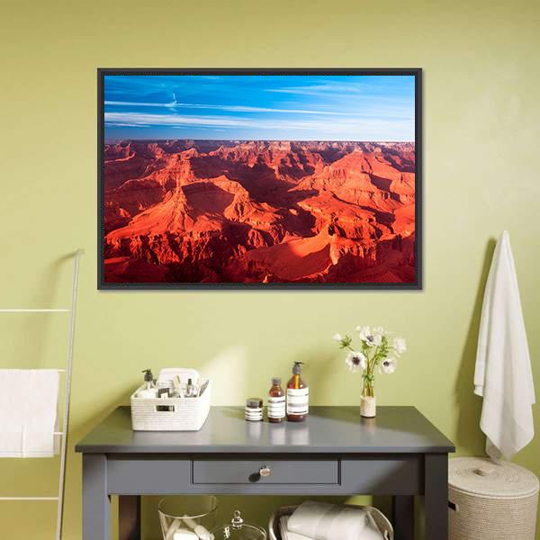 Orange Grand Canyon Canvas Wall Art-3 Horizontal-Gallery Wrap-25" x 16"-Tiaracle