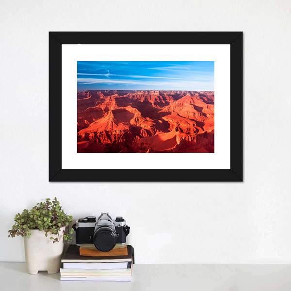 Orange Grand Canyon Canvas Wall Art-3 Horizontal-Gallery Wrap-25" x 16"-Tiaracle