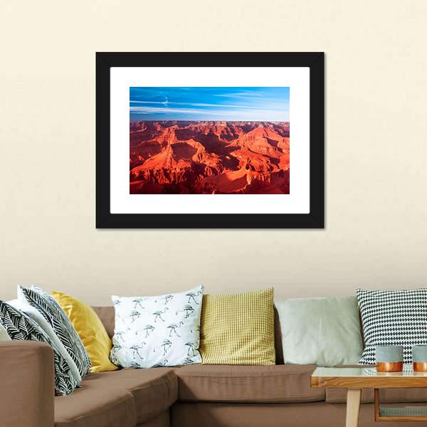 Orange Grand Canyon Canvas Wall Art-1 Piece-Framed Print-20" x 16"-Tiaracle