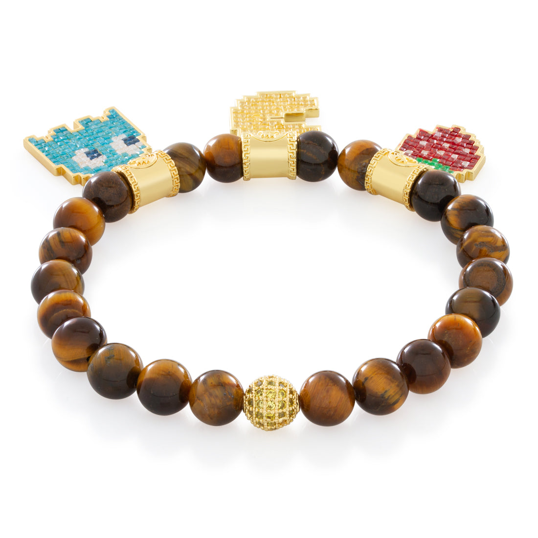 PAC-MAN x King Ice - 8mm Inky Beaded Bracelet